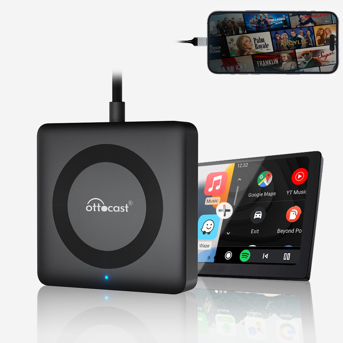 कार टीवी मेट मैक्स - वायरलेस कारप्ले और एंड्रॉइड ऑटो HDMI™ मल्टीमीडिया के साथ