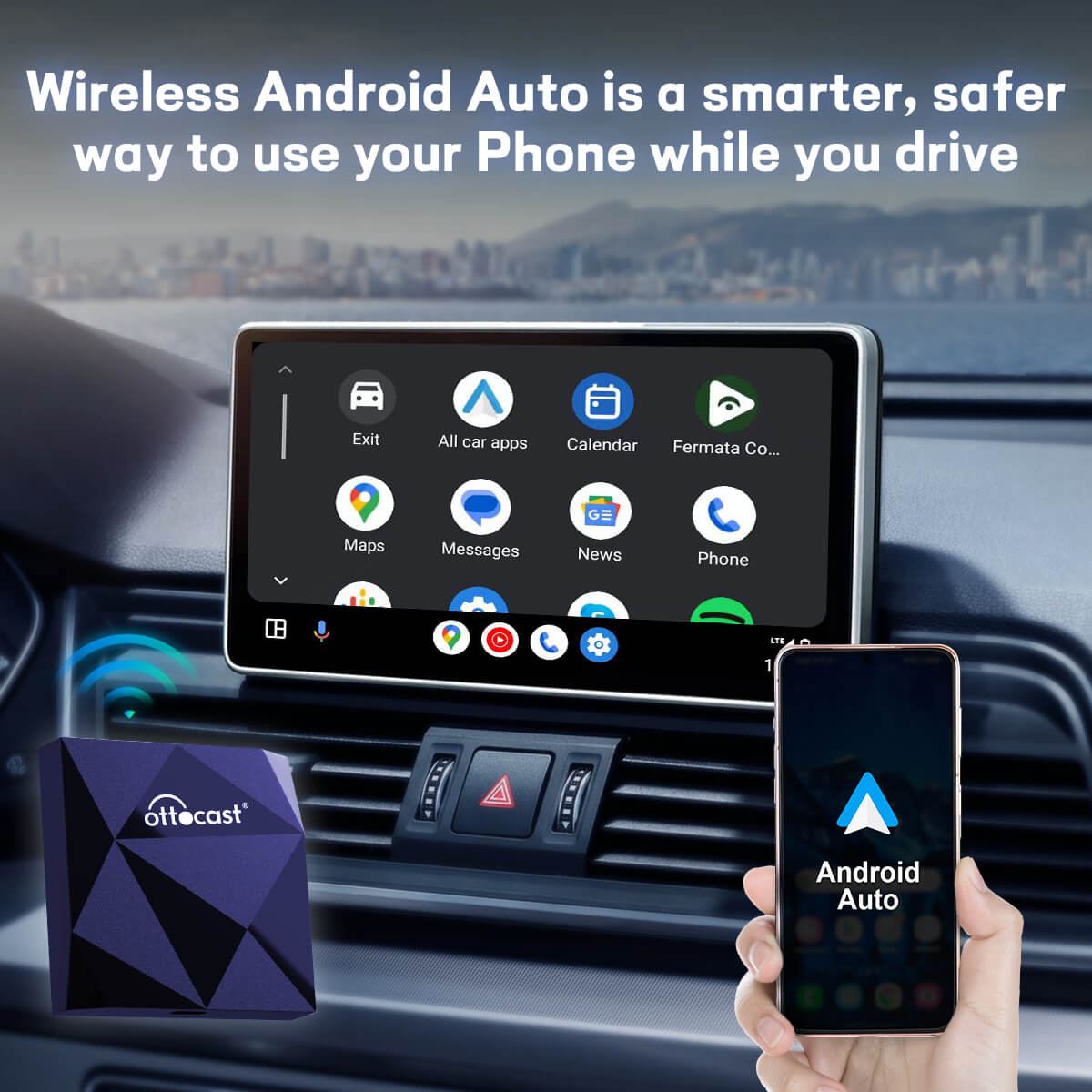 A2Air Android Auto Wireless Bluetooth Adapter - Ottocast