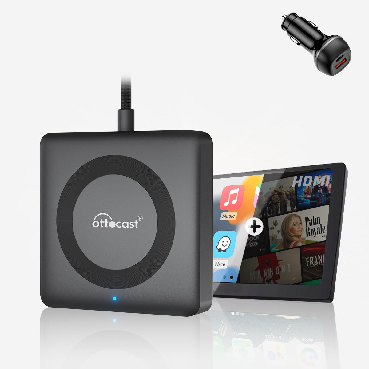 कार टीवी मेट प्रो- HDMI™ मल्टीमीडिया और वायरलेस कारप्ले एडाप्टर