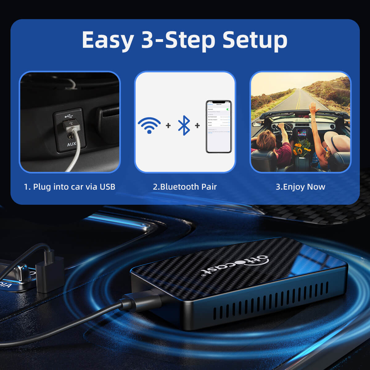 (Heutiges Sonderangebot 40% RABATT) Play2Video Pro Kabelloser CarPlay/Android Auto Adapter mit YouTube & Netflix