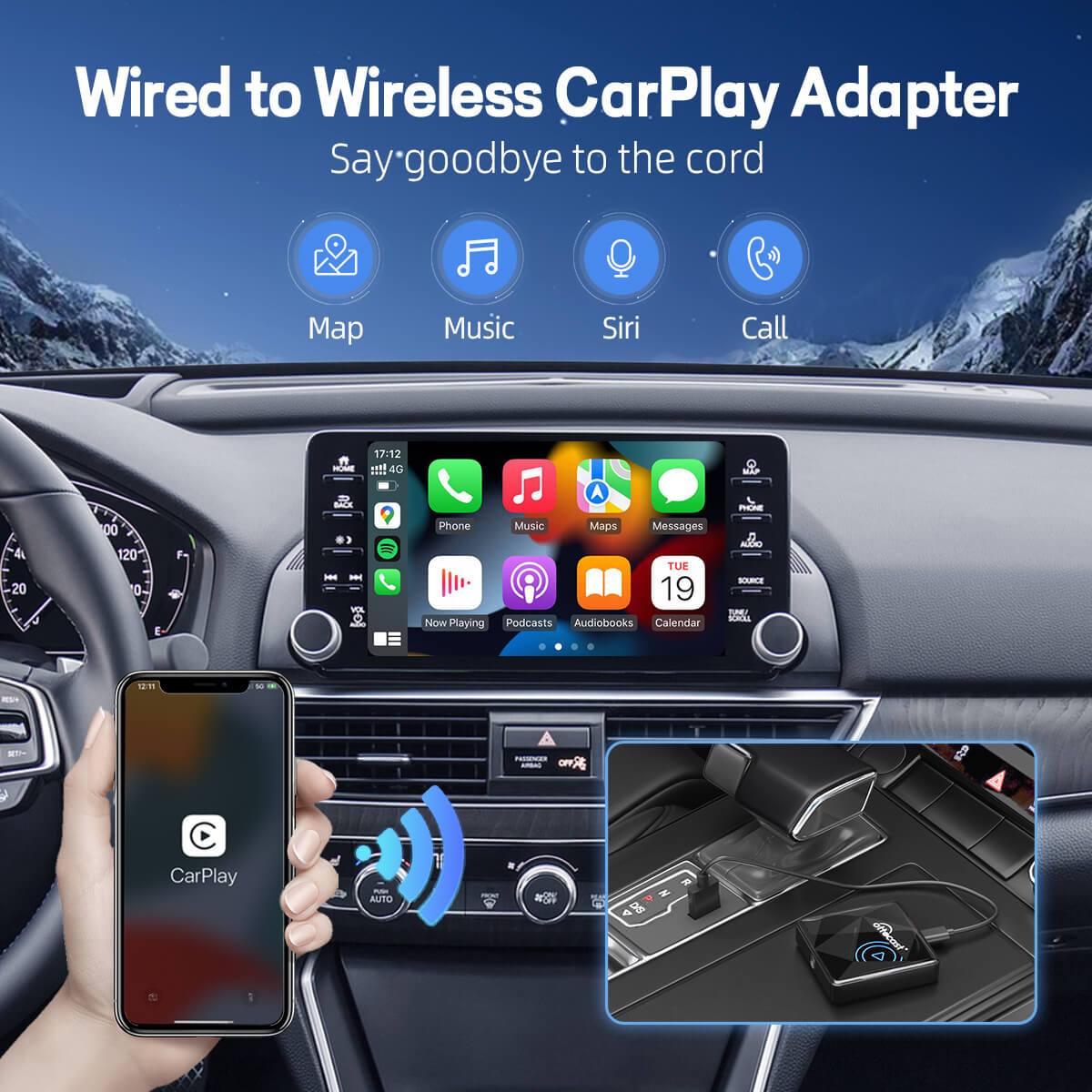 U2AIR Pro वायरलेस कारप्ले एडाप्टर