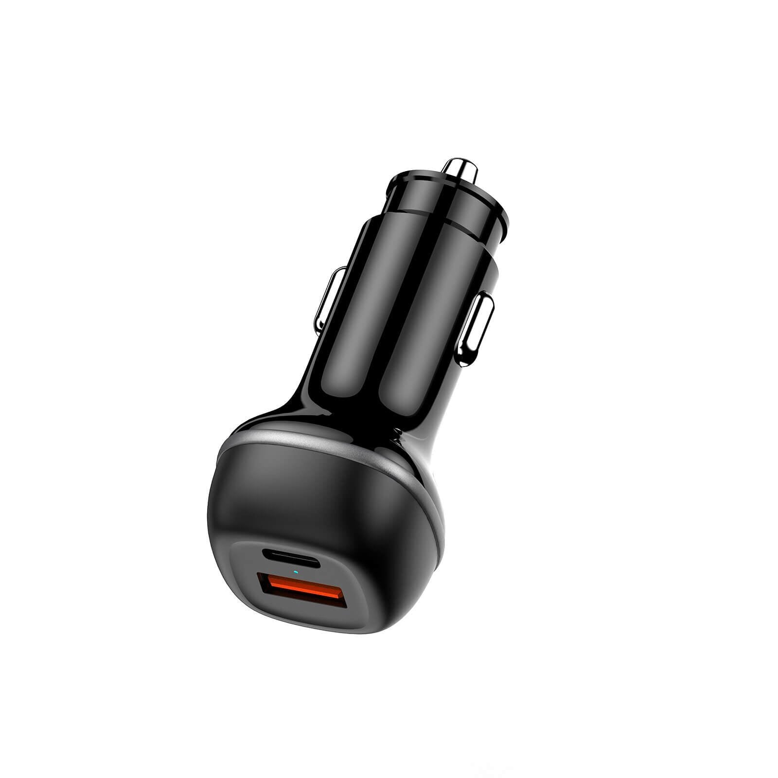 फास्ट कार चार्जर डुअल USB-C और USB-A