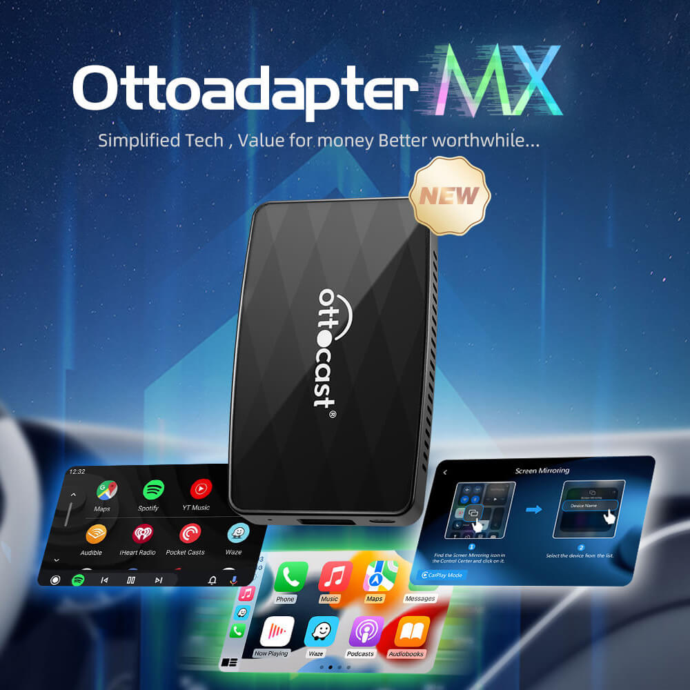 (LIMITED TIME SPECIAL $70 OFF)Ottoadapter MX Wireless CarPlay/ Android Auto
