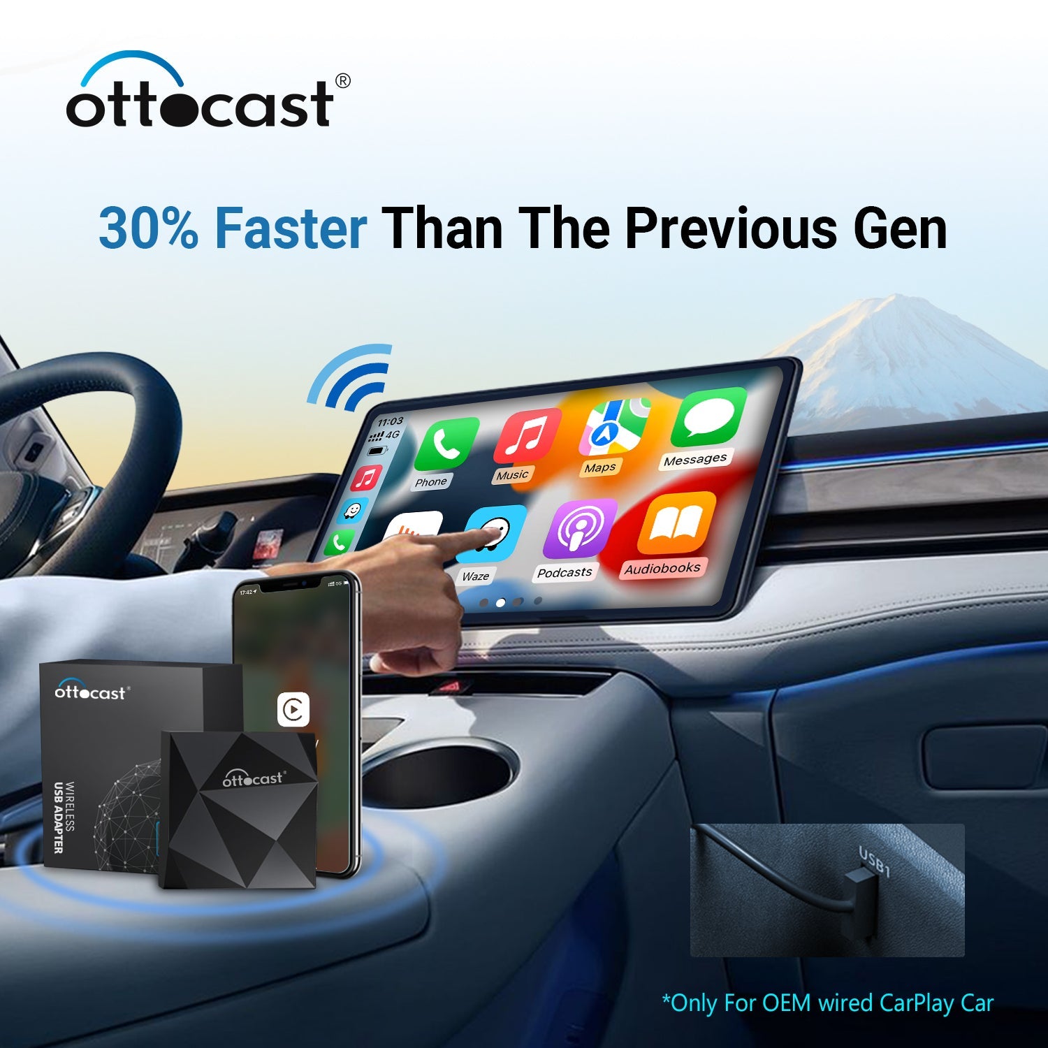 Buy OTTOCAST A2AIR Wireless Android Auto Adapter for