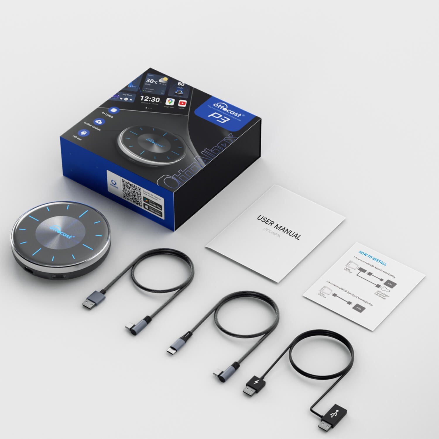 (Today Special Offer 26% OFF) OttoAibox P3 CarPlay AI Box