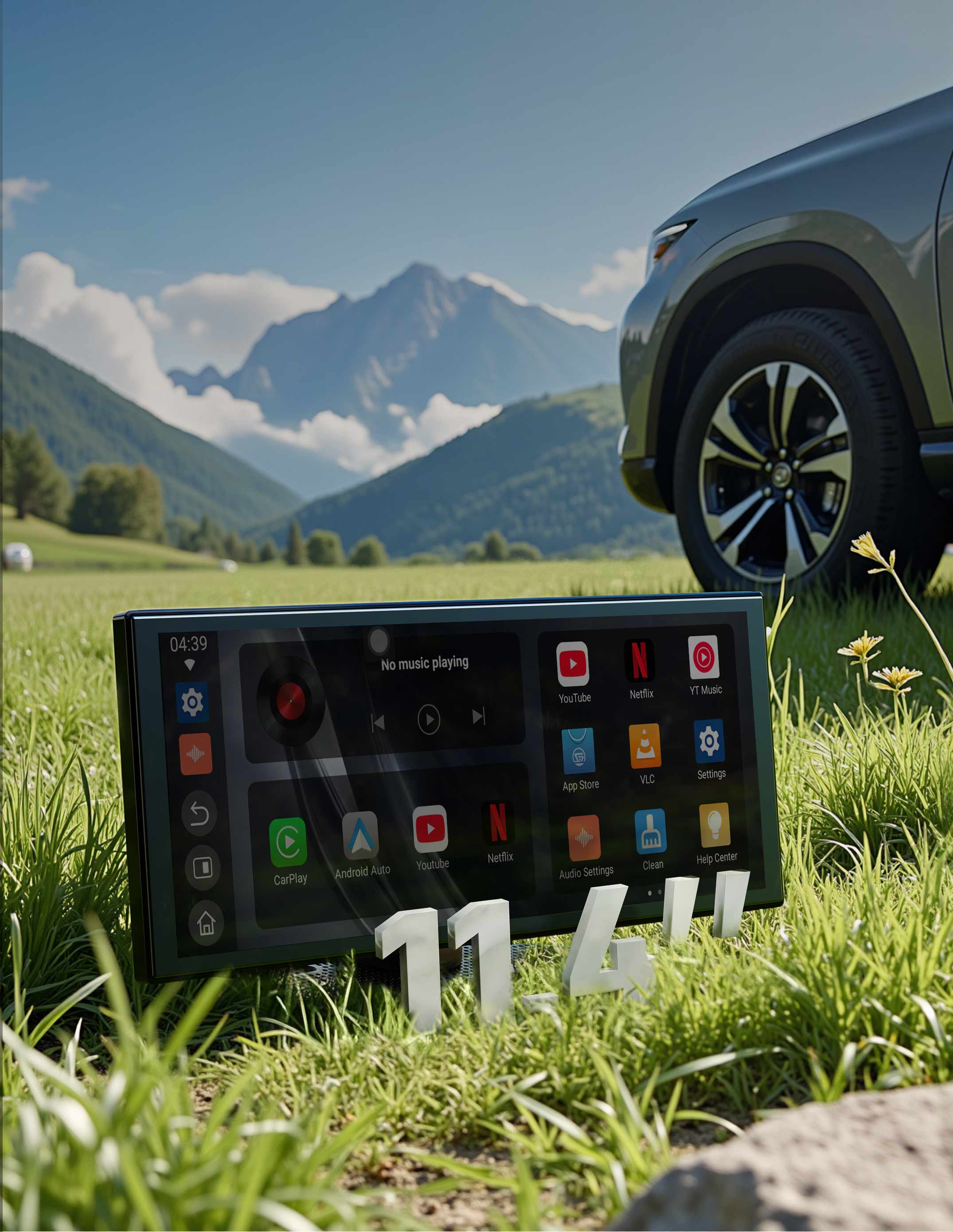 Ottocast Universal 11.4 Inch Car Screen Plug and Play Dashboard