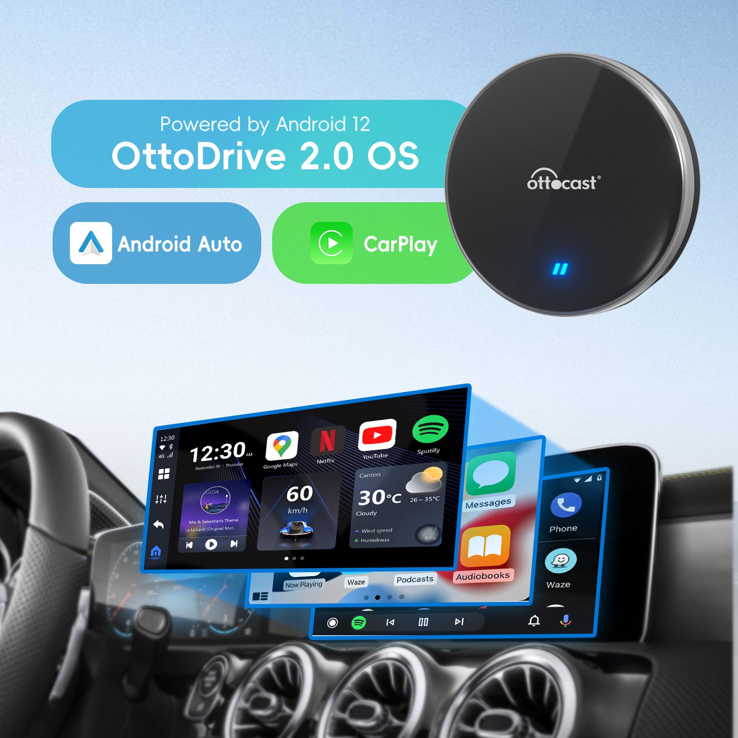 OttoAibox P3 लाइट कारप्ले AI बॉक्स