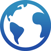 Global internet connectivity icon symbolizing worldwide network and international access
