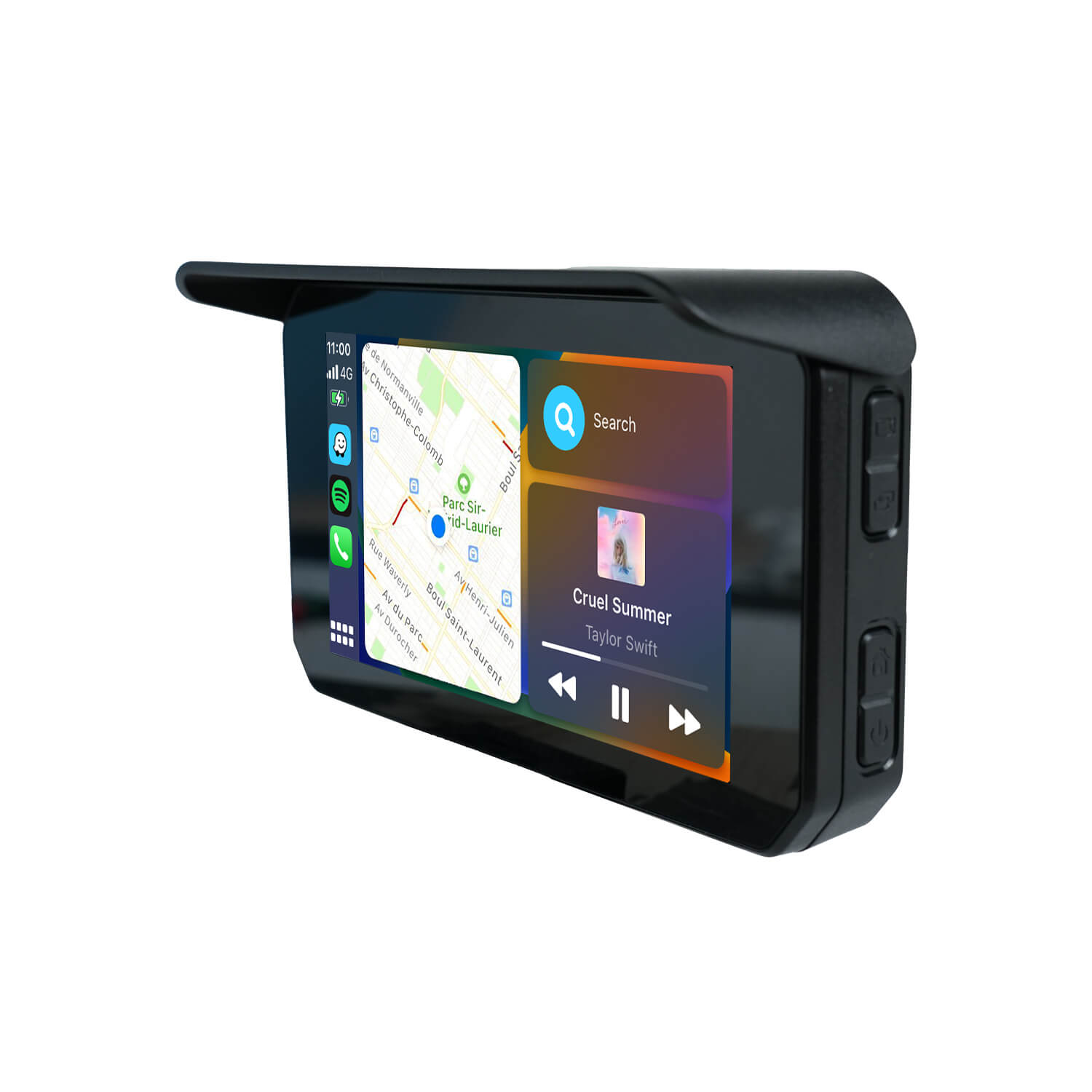 CarPlay Lite C5 SE bærbar motorcykel GPS trådløs CarPlay/Android Auto skærm