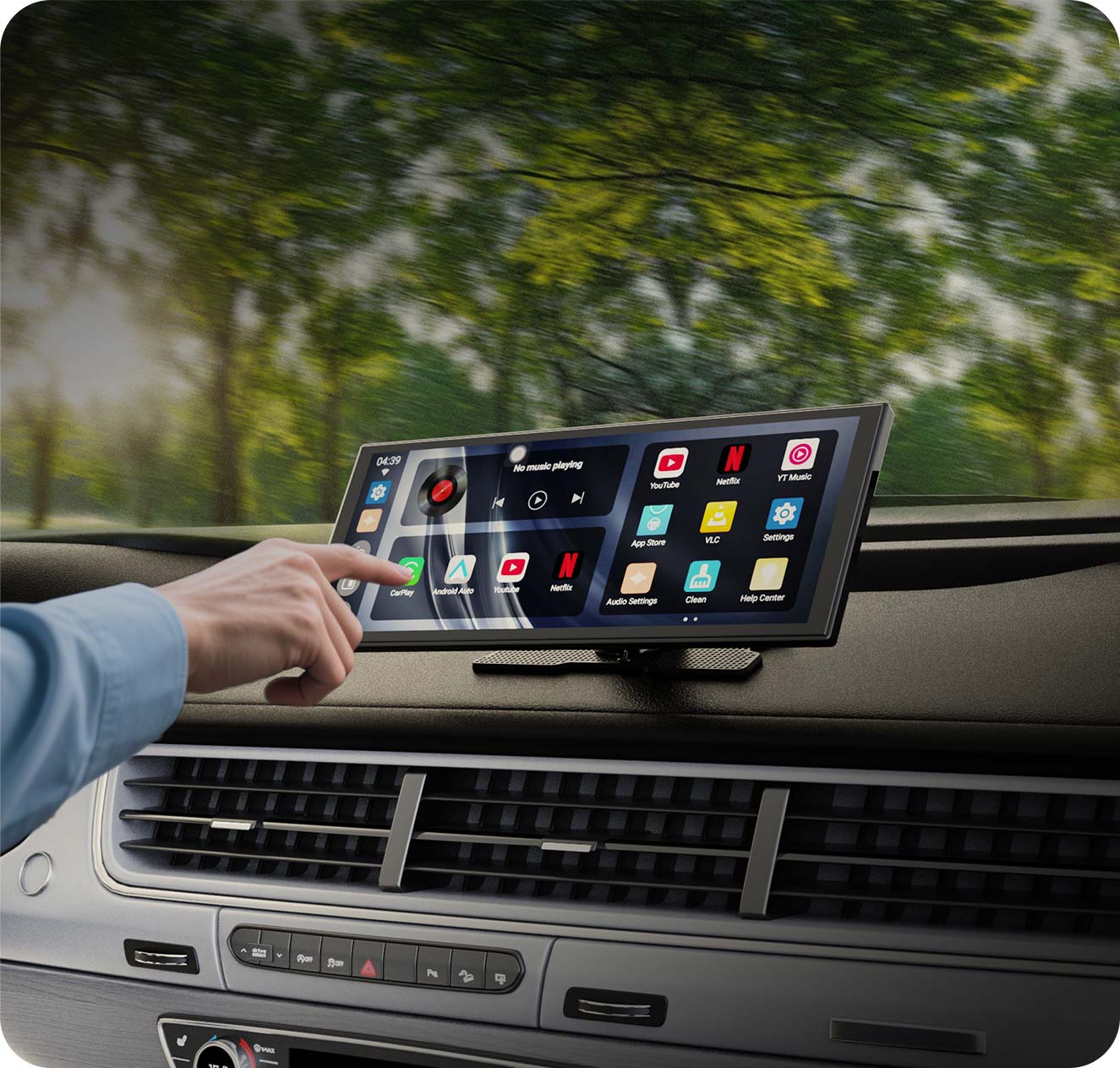 Ottocast Universal 11.4 Inch Car Screen Plug and Play Dashboard