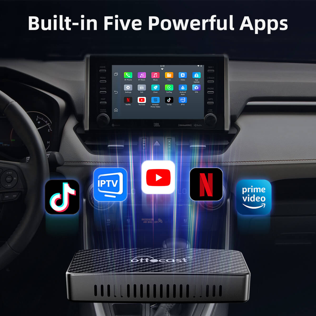 (BEGRÆNSET LAGER) Play2Video Pro trådløs CarPlay/Android Auto alt-i-en adapter