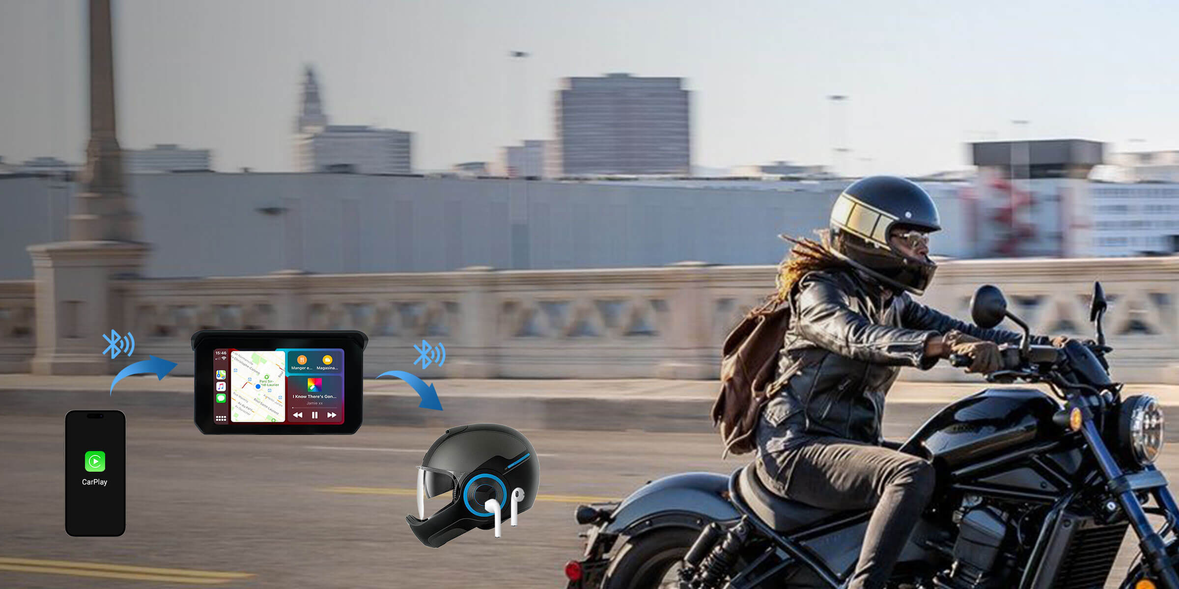 Ottocast C5 Lite Motorcycle Wireless CarPlay Android Auto