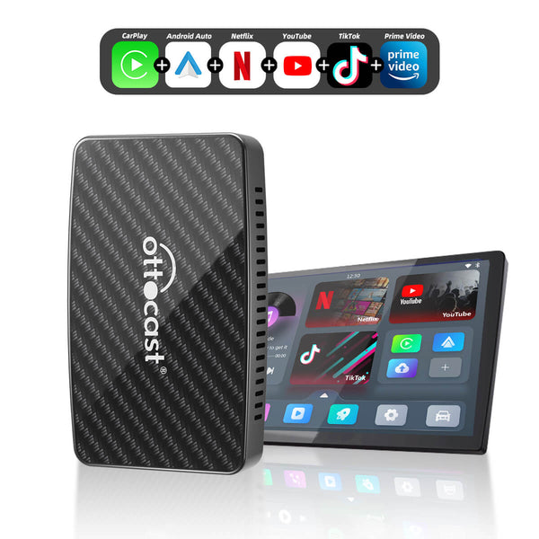 (Dnes speciální nabídka SLEVA 40 USD) Bezdrátový adaptér Play2Video Pro CarPlay/ Android Auto s YouTube a Netflix