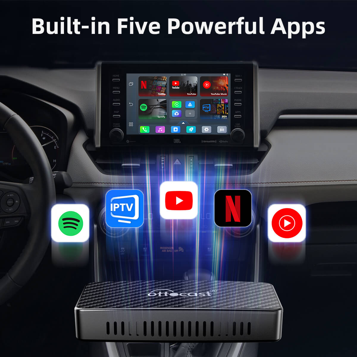 (Heutiges Sonderangebot 40% RABATT) Play2Video Pro Kabelloser CarPlay/Android Auto Adapter mit YouTube & Netflix