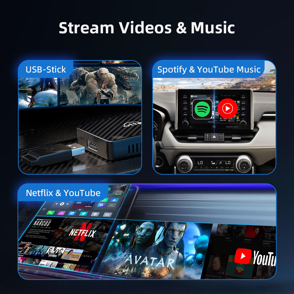 Today Special Offer 40% OFF) Play2Video Pro Wireless CarPlay/ Android