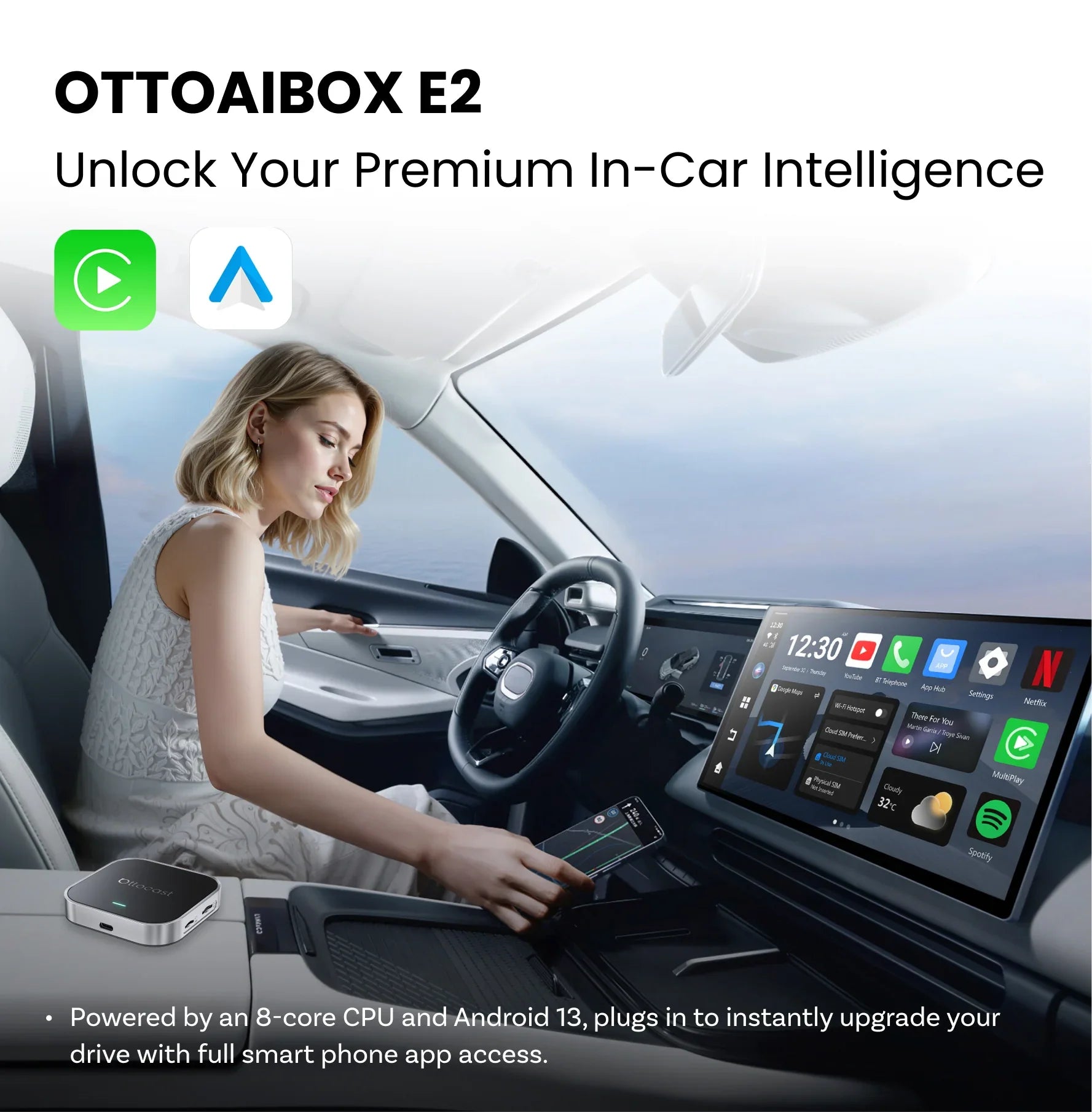 OttoAibox E2 कारप्ले AI बॉक्स