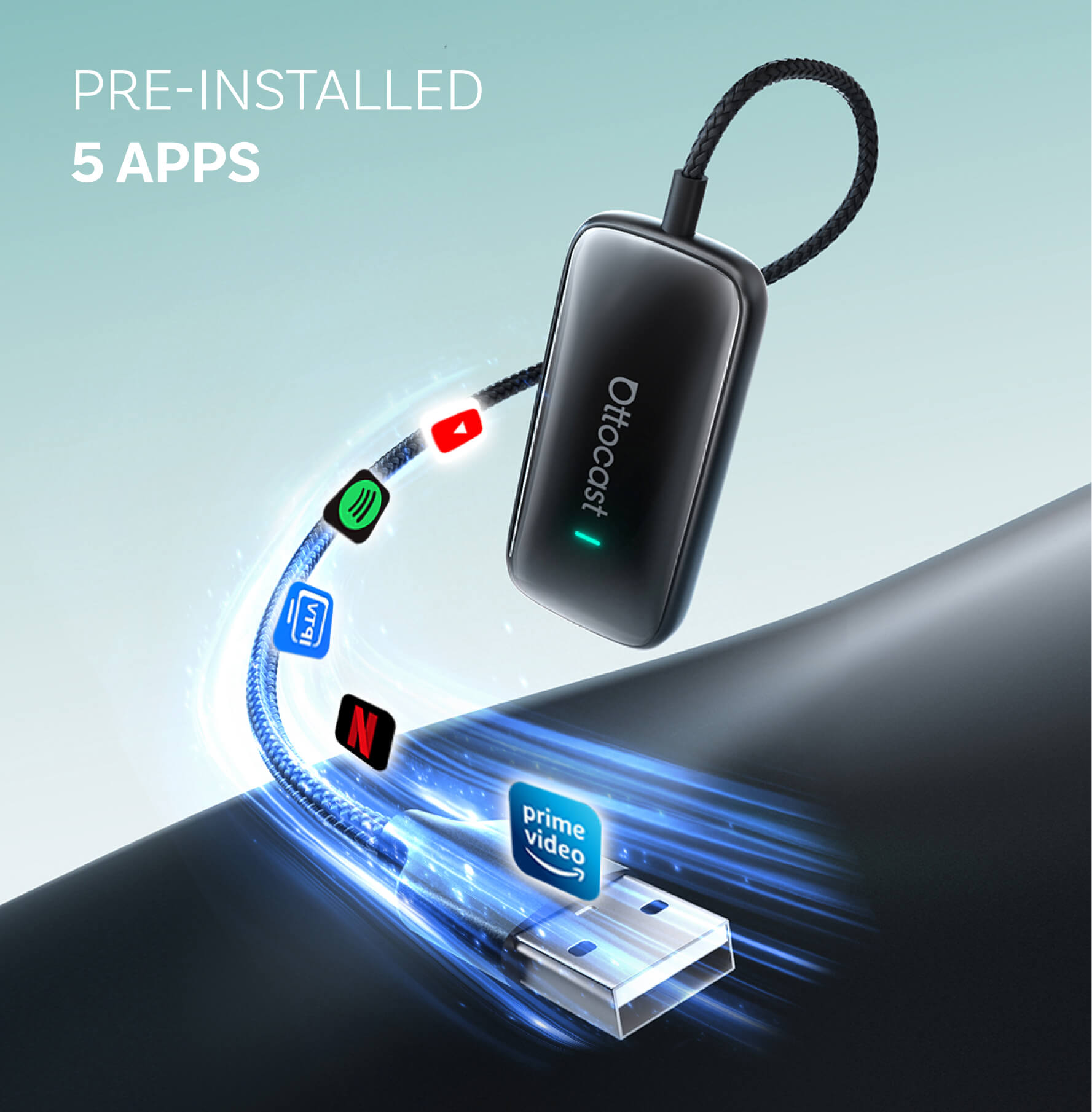 Ottocast Play2Video Ultra 本体 Ottocast Play2Video Pro Wireless CarPlay Android Auto Adapter