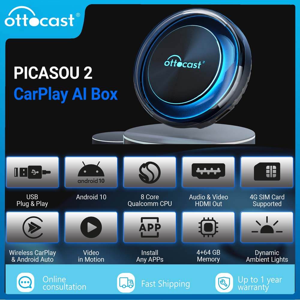 OTTOCAST CarPlay AI Box Android 9.0